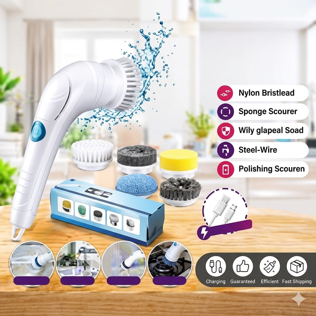 5-In-1 Multifunctional Electric Cleaning Brush - Image 4